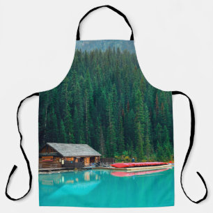Boat house by Lake Louise in Banff National Park,  Apron