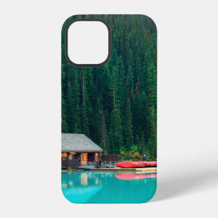 Boat house by Lake Louise in Banff National Park, iPhone 12 Case