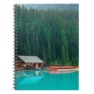 Boat house by Lake Louise in Banff National Park, Notebook