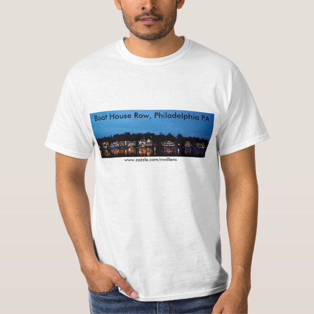 Boat House Row, Philadelphia PA - Day and Night T-Shirt (Front)