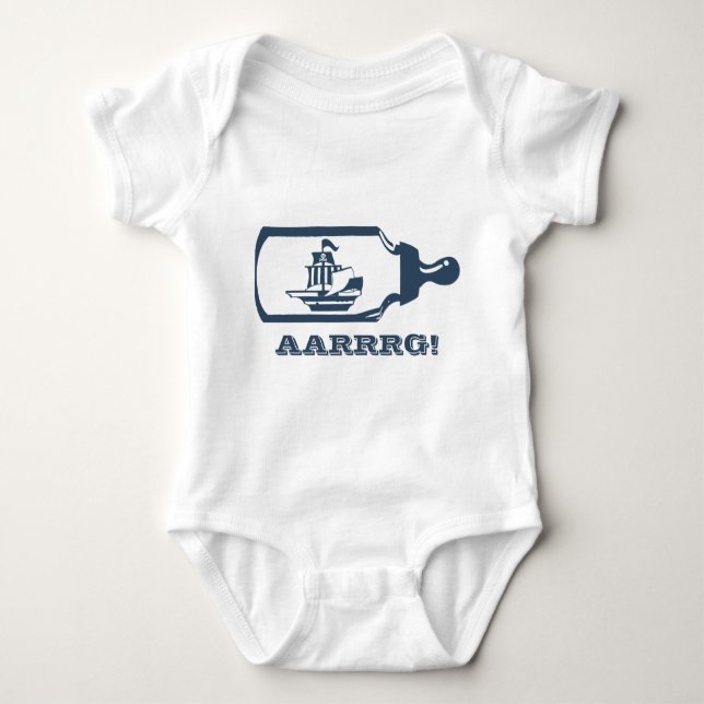 Boat in a Baby Bottle Baby Bodysuit (Front)