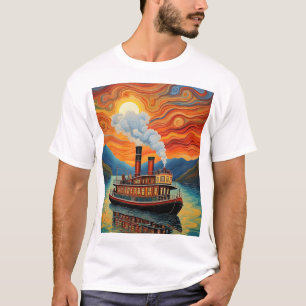 Boat in Fjord 23 T-Shirt