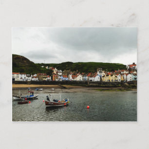 Boat in Staithes Postcard
