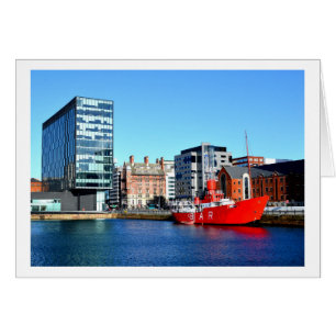 Boat in the Albert Dock Liverpool card