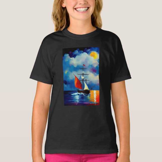 Boat in the Night T-Shirt (Front)