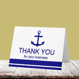 Boat Industry Purchase Anchor Thank You Card