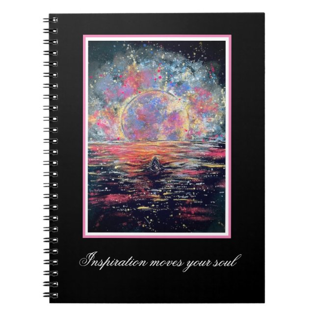 Boat into the Moon - Notebook/Sketchbook Notebook (Front)