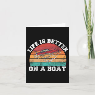 Boat Life Captain Boating Skipper Seamen Motor Boa Card