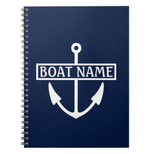 Boat Name Anchor Cruise Scrapbook Notebook