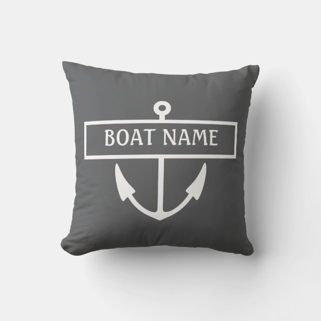 Boat Name Anchor Cushion (Front)