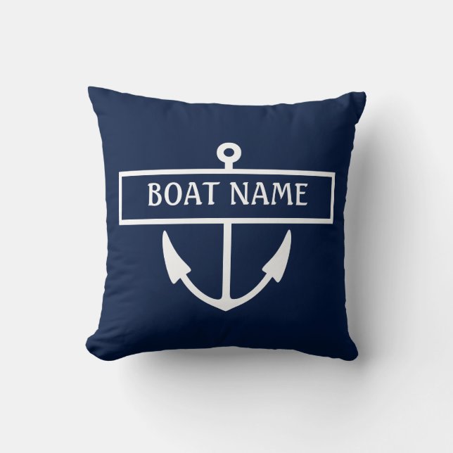 Boat Name Anchor Cushion (Front)