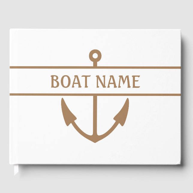Boat Name Anchor Guest Book (Front)