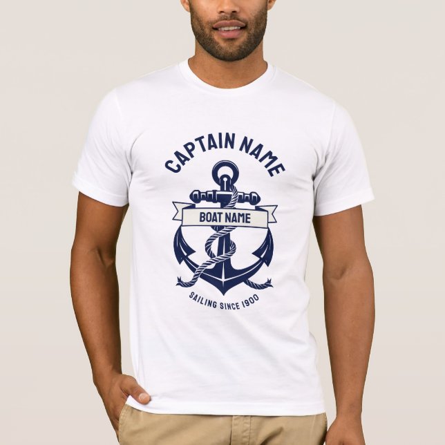 Boat name anchor T-Shirt (Front)