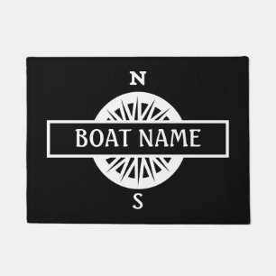 Boat Name Compass Dock Mat
