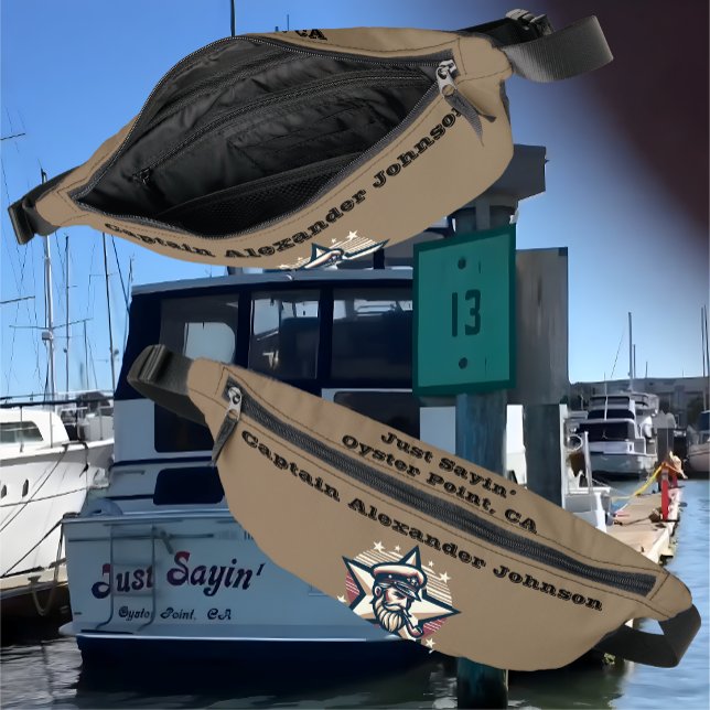  Boat Name/Home Port Classic Maritime Captain's Bum Bags (Creator Uploaded)