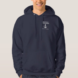 Boat Name Nautical Anchor Crew Swag Hoodie