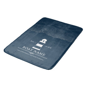 Boat Name Personalised lighthouse  Bath Mat