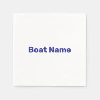 Boat Name White and Blue Text Template