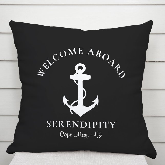 Boat Nautical Anchor Black Cushion (Creator Uploaded)