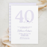 Boat Ocean Nautical Coastal Elegant 40th Birthday