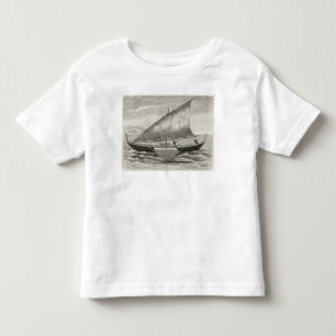 Boat of the Mortlock Islands with outrigger Toddler T-Shirt