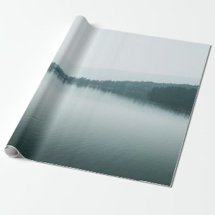 BOAT ON BODY OF WATER UNDER WHITE SKY WRAPPING PAPER
