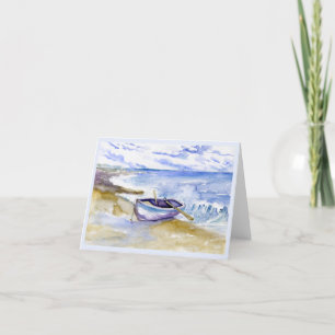 Boat on Shore Note Card