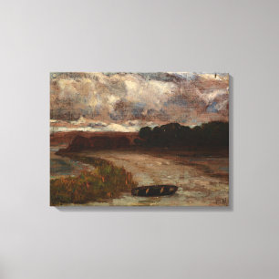 Boat On the Shore - Edward Mitchell Bannister Canvas Print