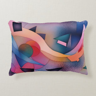 "Boat On Water" Contemporary Abstract Art Decorative Cushion