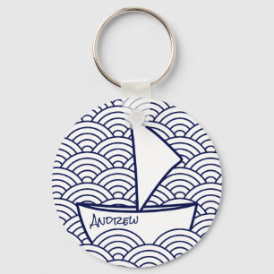 Boat on Waves Keychain