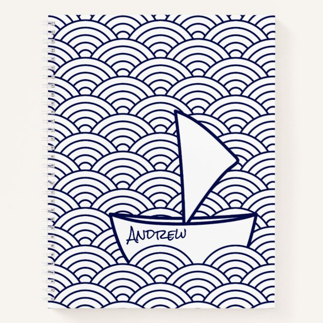Boat on Waves Notebook (Front)