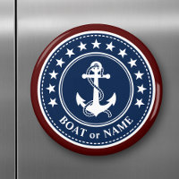 Boat or Family Name Anchor Stars Red White Blue