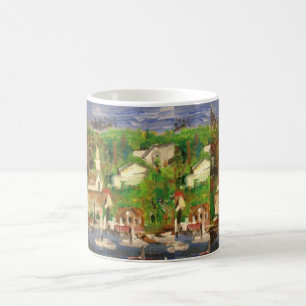 Boat painting decorative mug