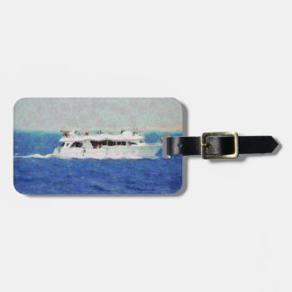 Boat painting luggage tag