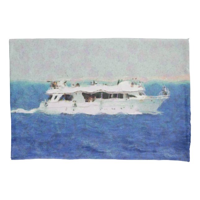 Boat painting pillowcase (Front)