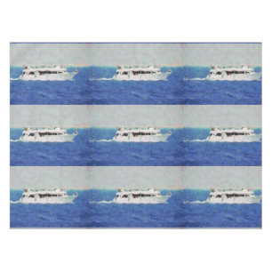 Boat painting tablecloth