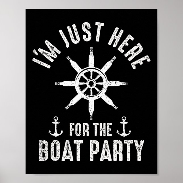 Boat Party Boating Captain Boat Owner Sailor Boate Poster (Front)
