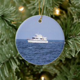 Boat Photo Ceramic Tree Decoration