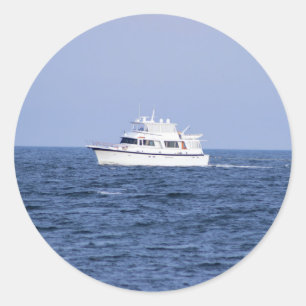 Boat Photo Classic Round Sticker