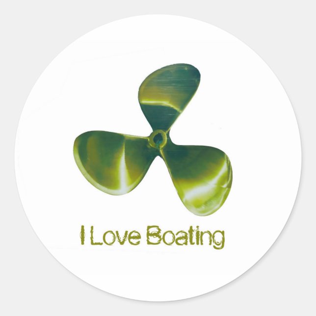 Boat Propeller image Classic-Round-Sticker-Glossy Classic Round Sticker (Front)