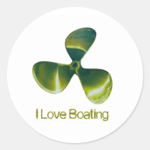 Boat Propeller image Classic-Round-Sticker-Glossy Classic Round Sticker