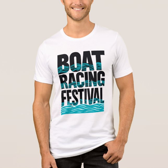 boat racing festival Tri-Blend shirt (Front)