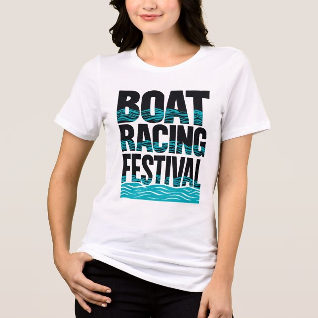 boat racing festival Tri-Blend shirt (Front)