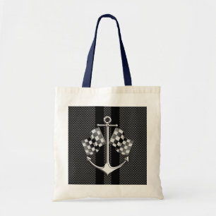 Boat Racing Nautical Carbon Fibre Chrome Styles Tote Bag