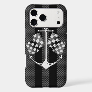 Boat Racing Nautical in Black Carbon Fibre Style