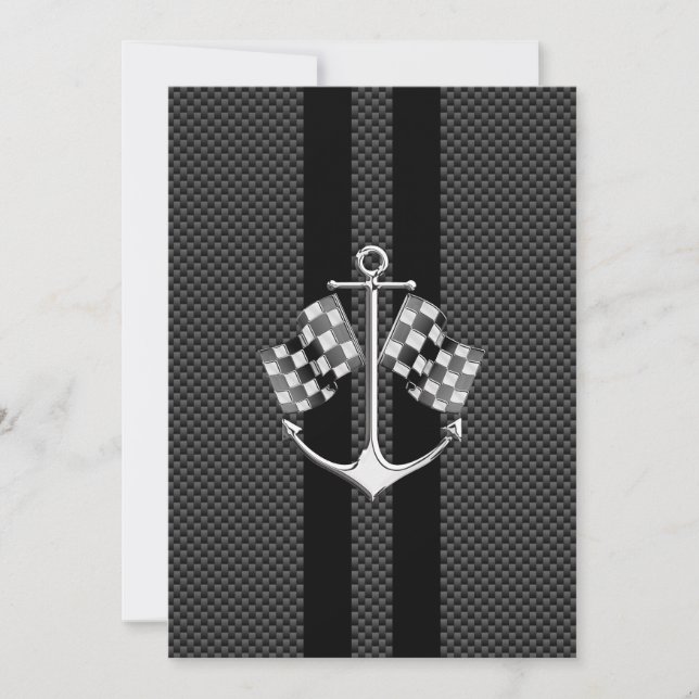 Boat Racing Nautical in Carbon Fibre Style (Front)