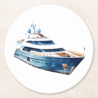 Boat Round Paper Coaster