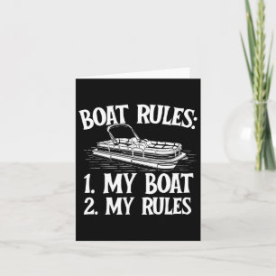 Boat Rules - Boating Sailing Lake Boat Captain Mot Card