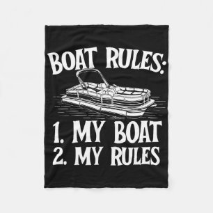 Boat Rules - Boating Sailing Lake Boat Captain Mot Fleece Blanket