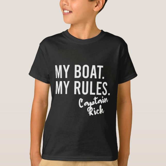 Boat rules captain rick boating name performance T-Shirt (Front)